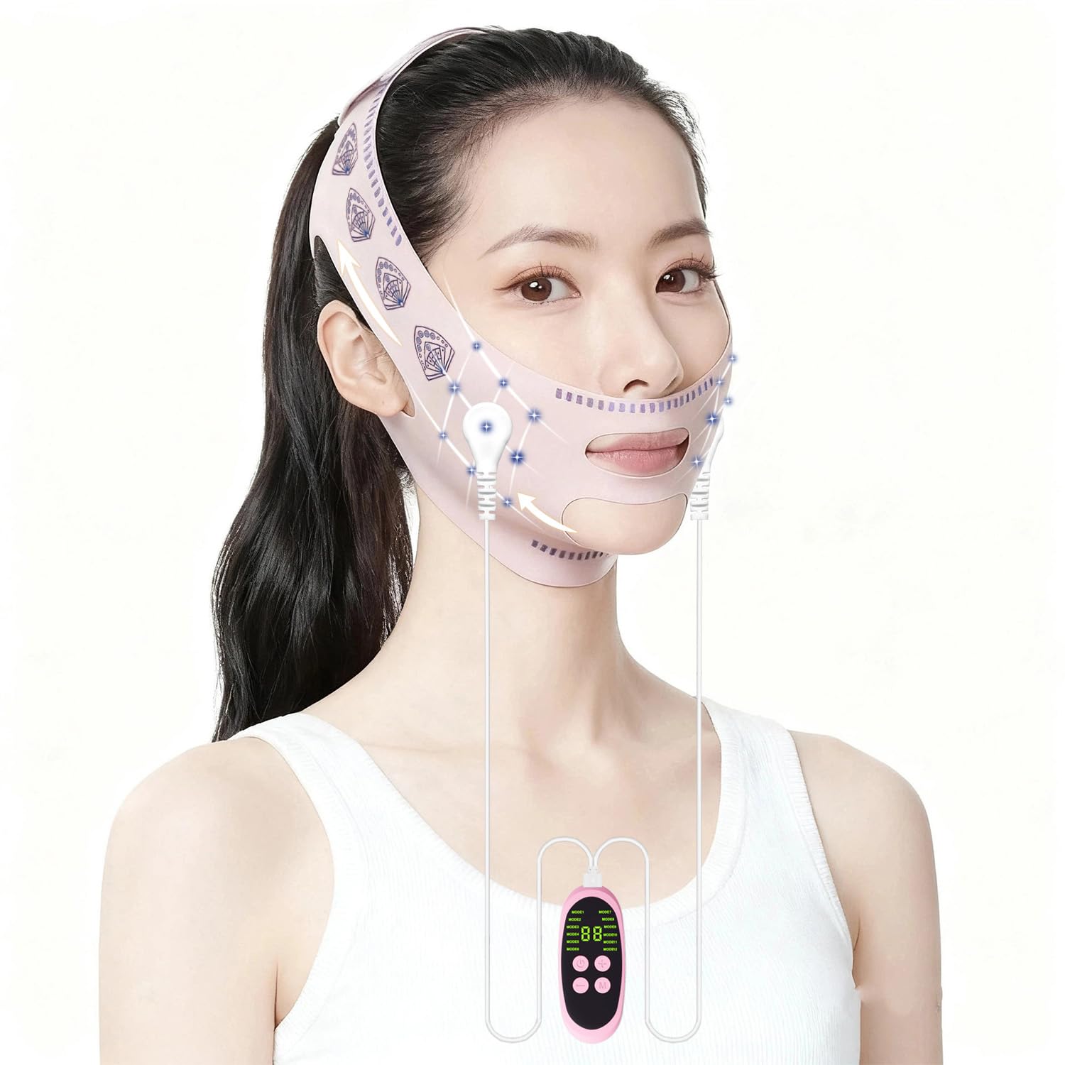 Amazon.co.jp: NANOSENSE 美顔器 ems リフト フェイスベルト 表情筋 顔